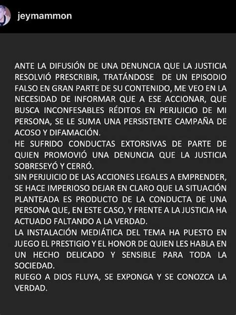 La Palabra De Jey Mammon “no Hay Nada De Qué Esconderse Cuando No Hay Nada Que Esconder” Infobae