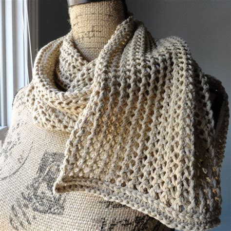 Rustic Ribbed Mesh Scarf Free Knitting Pattern 10 Free Knitted Scarf