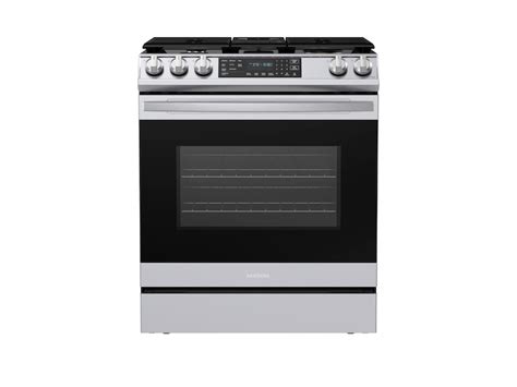 Nx60t8511ssaa 60 Cu Ft Smart Slide In Gas Range With Air Fry In Stainless Steel Samsung