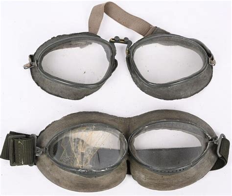 Lot Art Wwii Nazi German Luftwaffe Flight Goggles Lot Ww2