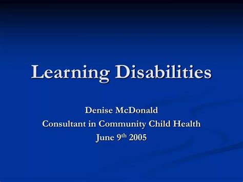 Ppt Learning Disabilities Powerpoint Presentation Free Download Id