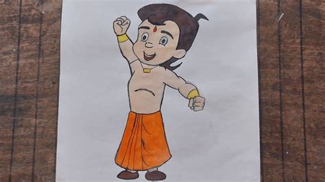 How To Draw And Paint Chota Bheem Easy Drawing Painting By Step By Step