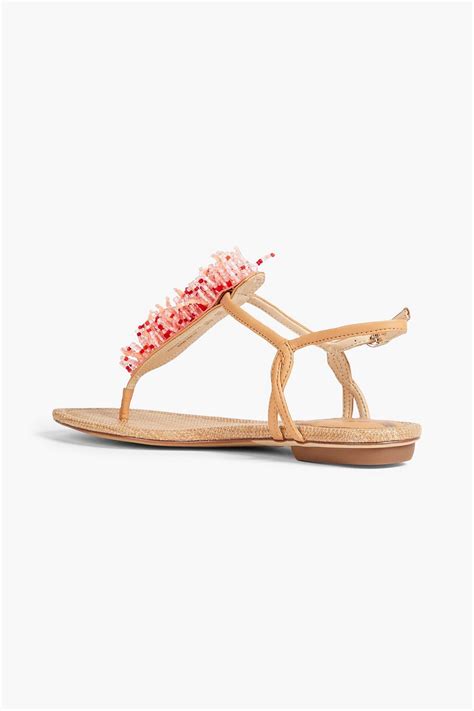 SAM EDELMAN Brinda Embellished Faux Leather Sandals THE OUTNET