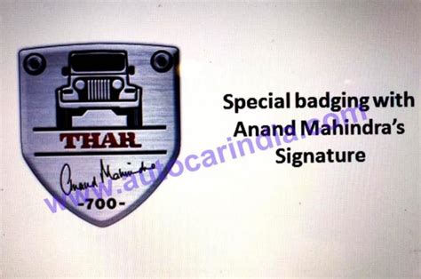 Mahindra Thar Signature Edition Details Leaked Team BHP