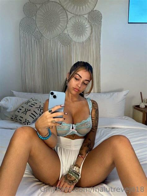 Malu Trevejo Nude Nipples See Through Lingerie Onlyfans Set Leaked