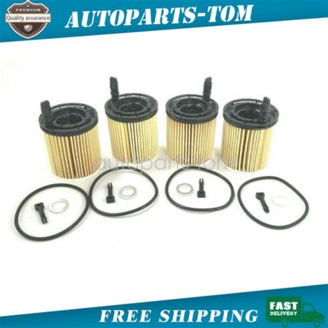 4x Oil Filter Pack W Seals For 2019 2022 Hyundai Tucson Hybrid 1 6L