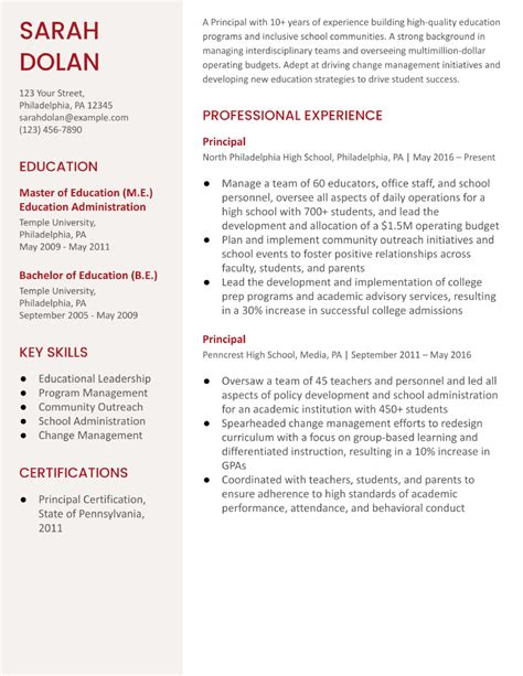 Education Resume Examples and Templates for 2024 - ResumeBuilder.com
