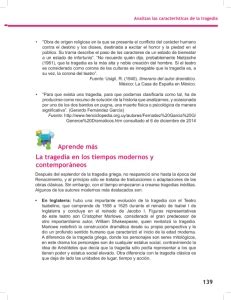 La tragedia en los tiempos modernos y contemporáneos Ayuda para tu
