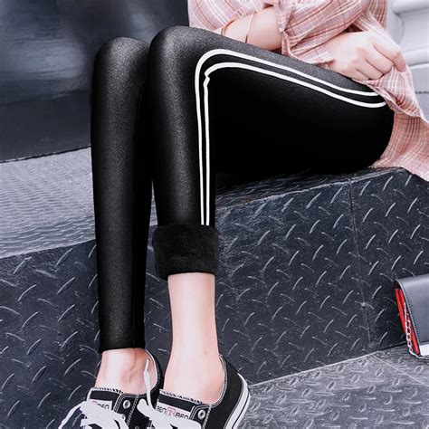 Fashion Women S Leggings Sexy Casual Striped Cashmere Leg Warmer Fit Most Sizes Leggins Pants