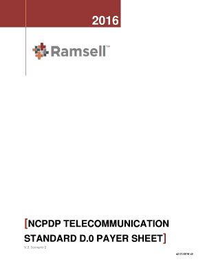 Fillable Online Ncpdp Telecommunication Standard D Payer Sheet Fax