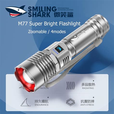 Smiling Shark LED Flashlight Super Bright Compact Tactical Flashlights