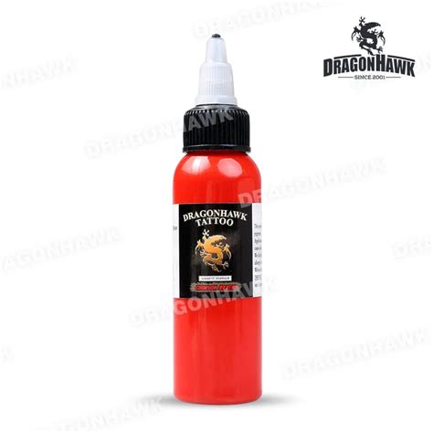 Dragonhawk TATTOO INK 1 PACK Red Color Set 2oz Bottles Color Ink SL048 ...