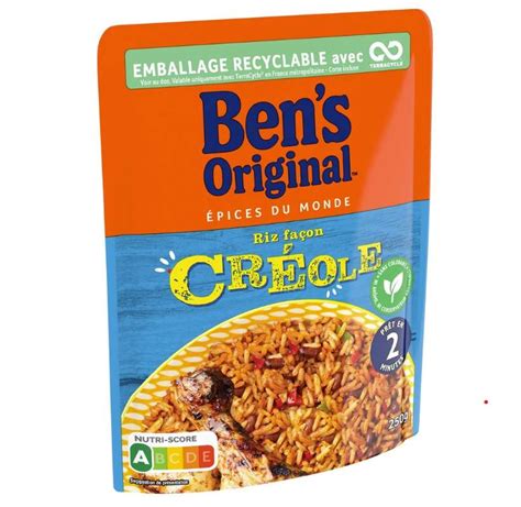 Riz micro ondable au curry et aux légumes 2 min Ben s Original 250 g