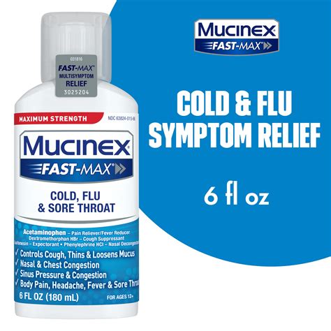 Mucinex Fast Max Cold Flu And Sore Throat Liquid Usa Ubuy