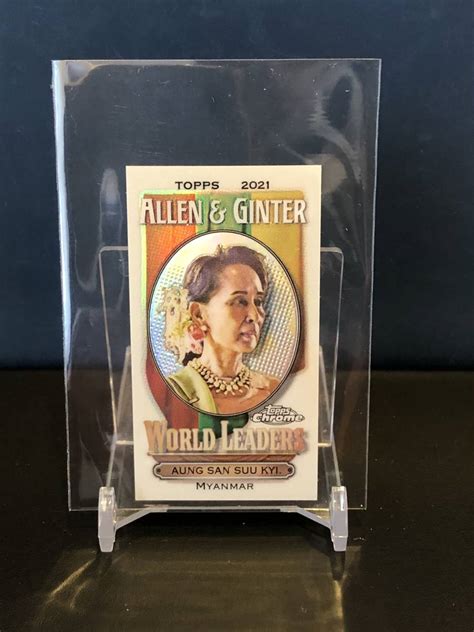 AUNG SAN SUU KYI MYANMAR 2021 TOPPS ALLEN GINTER CHROME BASEBALL