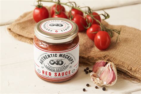 Sauce Jar Label Mockup On Behance