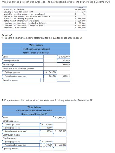 Solved Required Prepare A Traditional Income Statement Chegg