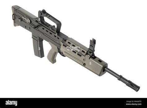 British assault rifle L85A1 isolated on a white background Stock Photo ...