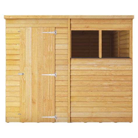 Mercia 8 X 6ft Overlap Pent Shed Wilko