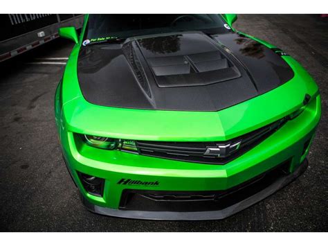 2010 2015 Chevy Camaro A74 Functional Heat Extractor Carbon Fiber Hood