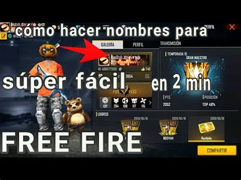 Cómo hacer tu nombre genial para free fire ŁỮΔŘĴØŇŇ en 2 minutos