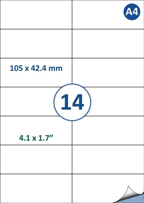 Etiketten Rillprint 89118 105x42 4mm 14 Op Vel Bol