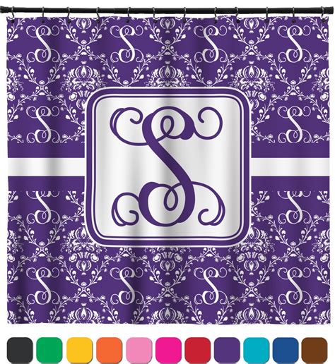 Initial Damask Shower Curtain 71x74 Personalized Youcustomizeit