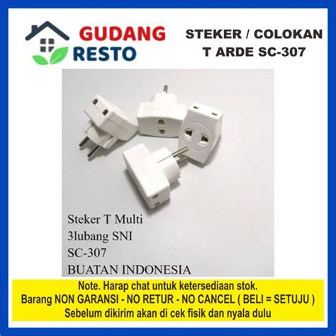 Jual Steker T Arde Arah Lubang Cabang Multi Colokan Sni Universal