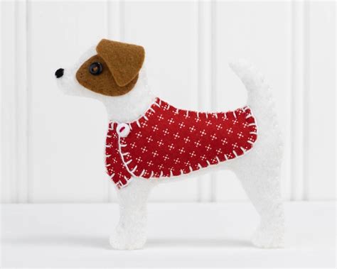 Jack Russell Terrier Felt Christmas Ornament Felt Dog Etsy