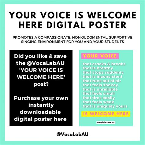 Your Voice is Welcome Here Digital Poster – VocaLab