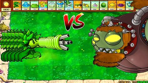 Plants Vs Zombies Hybrid 99 Gatling Pea Vs 999 Dr Zomboss Gargantuar