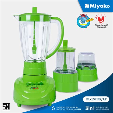 Jual Blender Miyako BL 152PF AP Plastik 1 5L 3 Tabung Shopee Indonesia