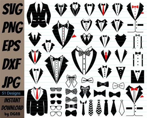 Tuxedo SVG Bundle Tuxedo SVG Suit Clipart Suit Bundle Svg Etsy Denmark