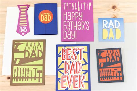 Svg Cricut Happy Fathers Day Cut File Laser Cut Template Tri Fold Card