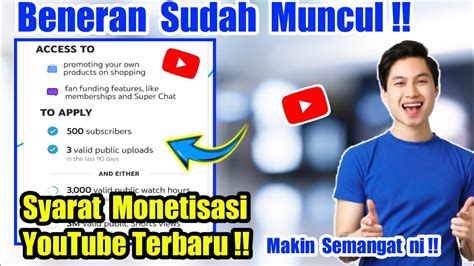 Syarat Monetisasi Youtube Terbaru Subscriber Dan Jam