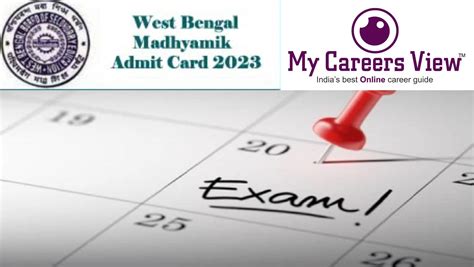 Wbbse West Bengal Board Madhyamik Admit Card 2023 My Careers View