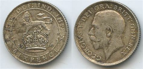 Gro Britannien Six Pence H King George V Great