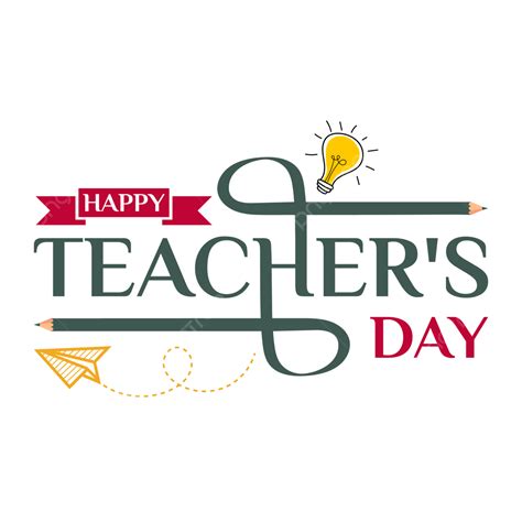 Happy Teachers Day Creative Handwriting Vector Teacher S Day