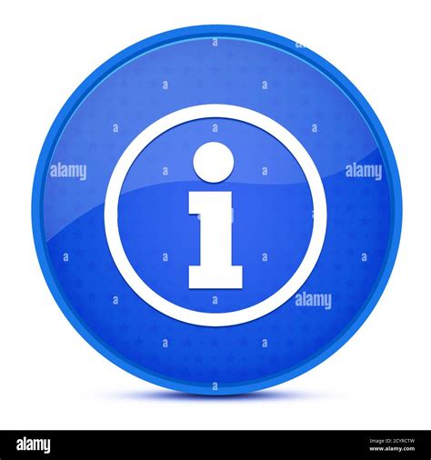 Info Aesthetic Glossy Blue Round Button Abstract Illustration Stock