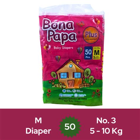 8964001050025 Bona Papa Plus Diaper M 50 Pcs