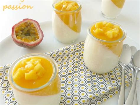 Panna cotta exotique à la mangue et aux fruits de la passion Recette