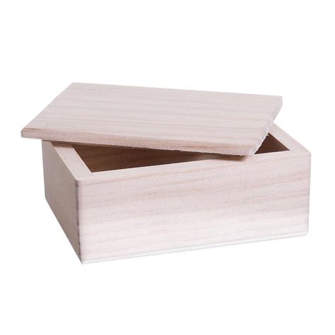 Small Unfinished Wood Box With Lid Crates Boxes Wood Crafts