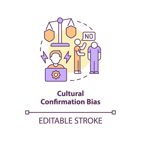 Cultural Confirmation Bias Concept Icon Cognitive Prejudice Example In