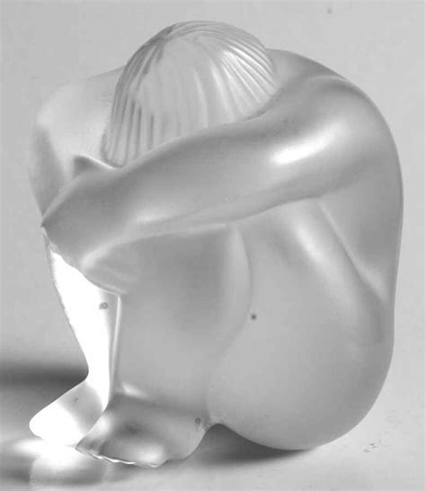 Lalique Figurines Paperweights Nahbi Meditating Nude No Box By