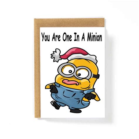 Minions Christmas Card - Etsy