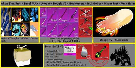 Account Blox Fruit Level Awaken Dough V Godhuman Cdk