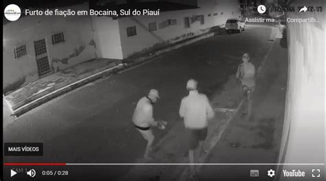 C Mera De Seguran A Flagra Trio Furtando Fia O Em Bocaina Noticiei