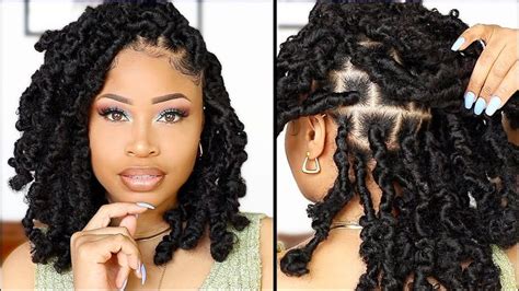 Easy Butterfly Bob Locs Tutorial No Crochet Hair Twist Styles Locs Hairstyles Hair Videos