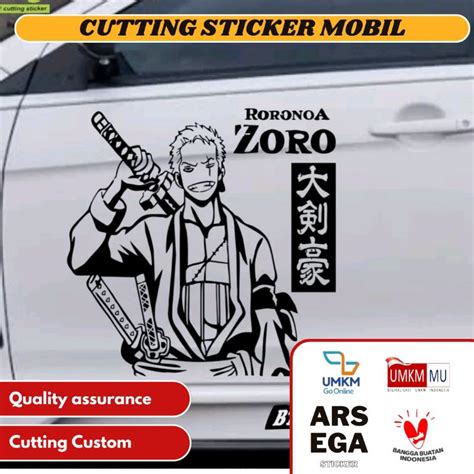 Jual Arsega Sticker Cutting Sticker Roronoa Zoro One Piece Lifestyle