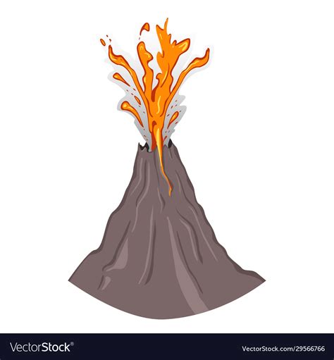 Single color flat - volcano Royalty Free Vector Image